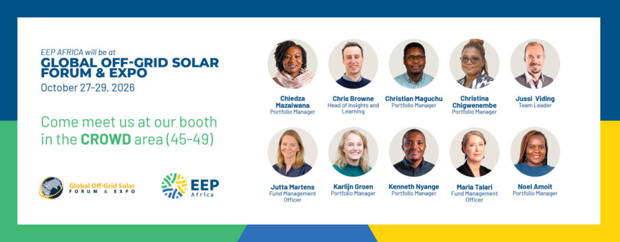 EEP Africa at the Global Off-grid Solar Forum and Expo 27.-29.10 in Kigali